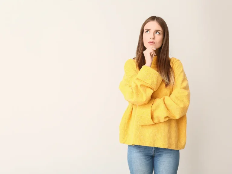 a woman thinking on her feet